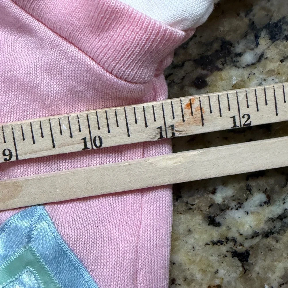 Vintage Joggles Baby Girl‎ Alphabet Blocks Hoodie Pink White 12 Months 80s 90s